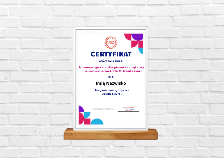 innowacyjna nauka pisania i czytania inspirowana metodą m.montessori